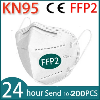 

CE Reusable Mask FFP2 KN95 Filtering Facial Face Masks Dustproof Safety Nonwoven Earloop Disposable KN95 Cover Mouth Dust Mask