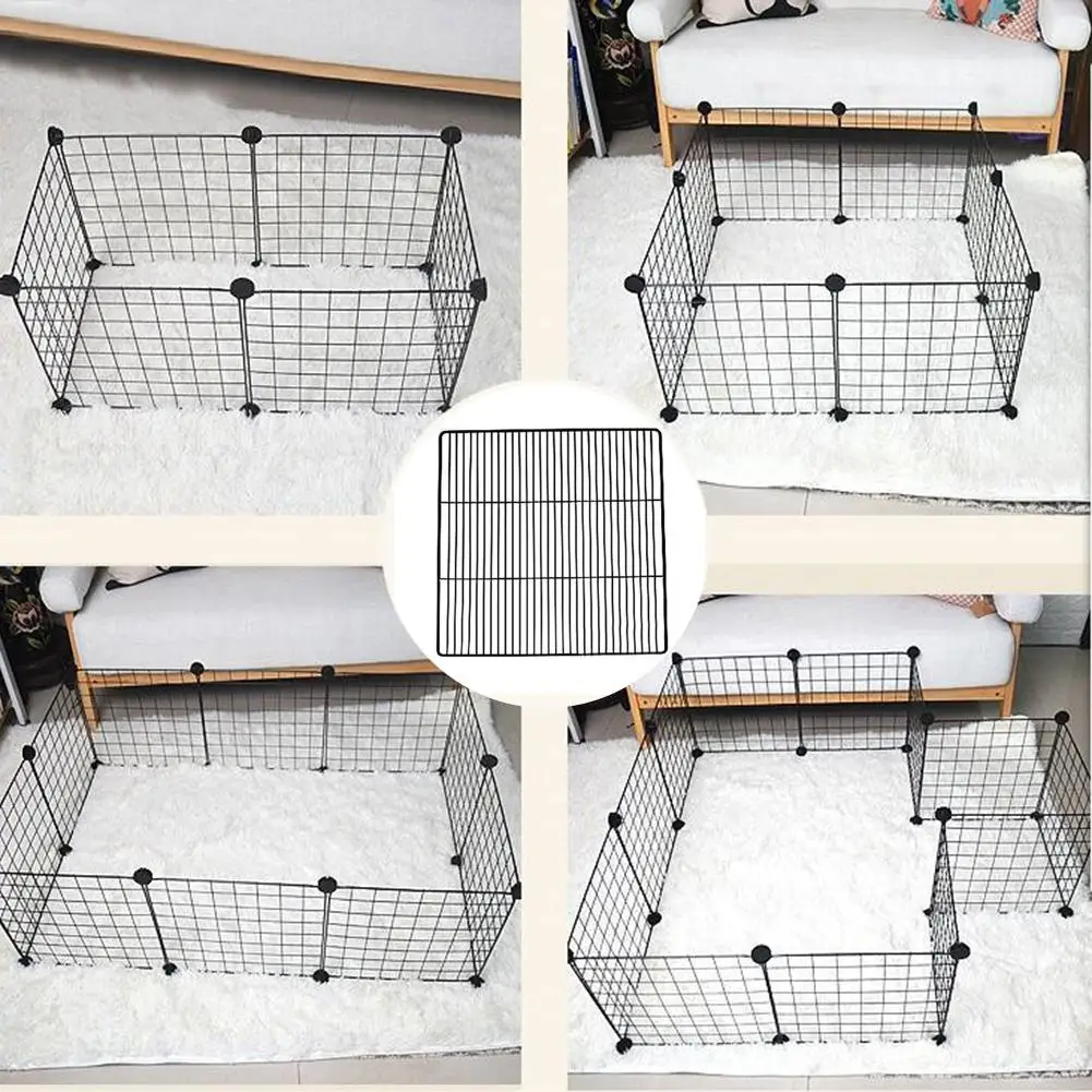 DIY Комбинации Проволочная сетка для клетки домашних животных собак кошек