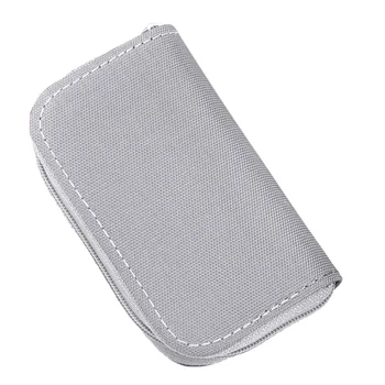 

Travel Zipper Closure Anti Scratch Nylon 22 Slots Office Portable Carrying Home Protective Memory Card Bag
