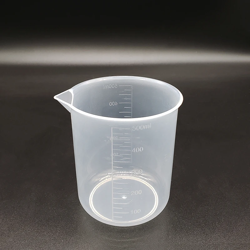 

3pcs Plastic beaker in low form ,Capacity 500ml,Plastic measuring cup,Laboratory plastic beaker