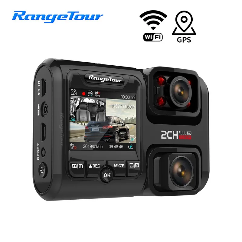 Автомобильный видеорегистратор 4K 2160P D30H с поддержкой Wi Fi GPS фронтальной и кабиной