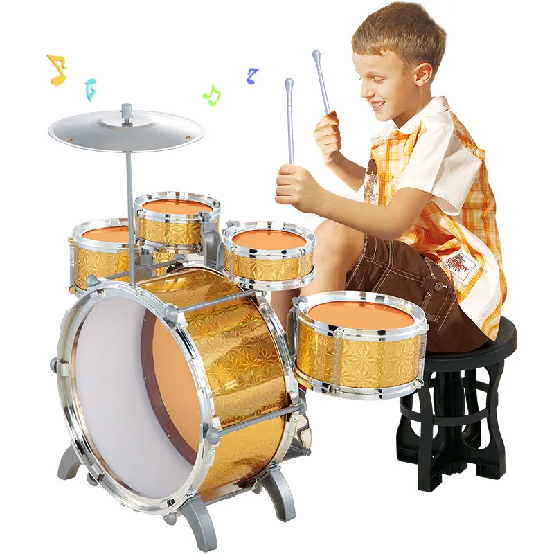 

Children Model Shelf Jazz Drum Five Drum Music Percussion Instrument Rock And Roll Early Childhood Educational Beat Toy A8008E