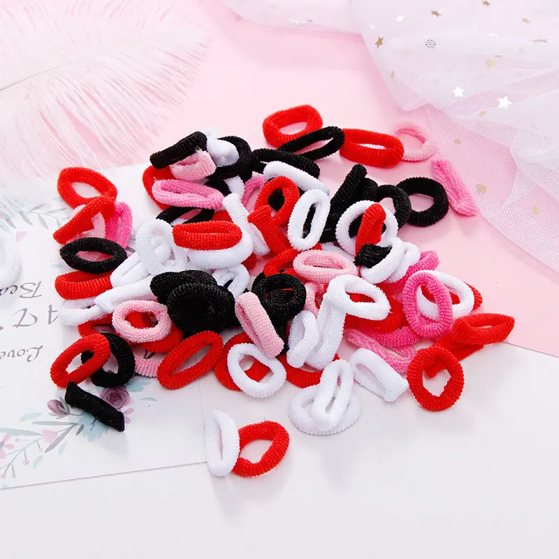 100PCS/Set 1.5cm Colorful Small Ring Elastic Hair Bands Hair Accessories Girls Cute Rubber Band Gum For Hair Scrunchies Headband designer head scarf Hair Accessories