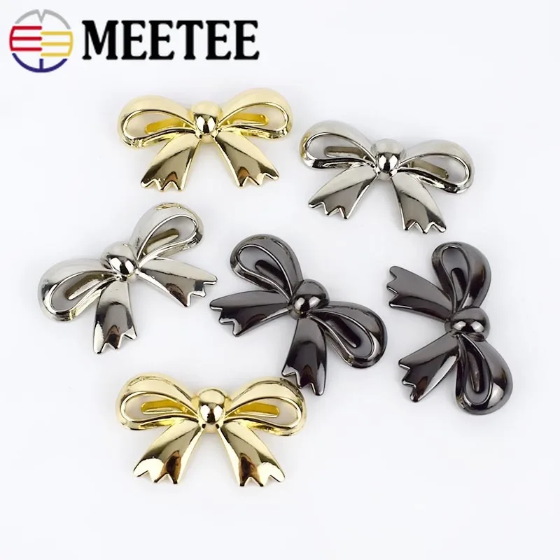 5/10 шт. Meetee 45x26 мм бант металлическая пряжка для сумки одежда ремень декоративные пряжки ювелирные изделия DIY Изделия из кожи Швейные аксессуары для сумок