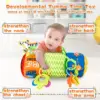 Baby Pillow Toy with Detachable Rattle Soft Crawl Roller Einstein Tummy Time Toy for Baby Reef Prop Pillow Toys Infants Toddlers 1