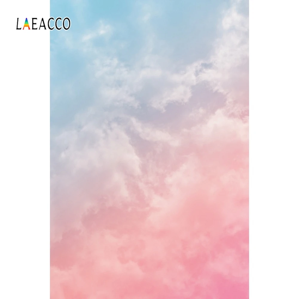 Laeacco Baby Shower Backgrounds Blue Sky Sunset Clouds Child Newborn Birthday Photography Backdrops For Photo Studio Photocall photo backdrop