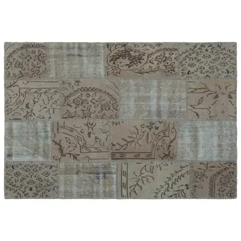 

Handmade Gray Vintage Overdyed Patchwork Area Rug 120x180 Cm-3'11''X5'11''
