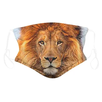 

Adult Mouth Masks With 2 PCS Filters Men And Women Animal Print Washable Reusable Dust Proof Double-layer Face sheild Mascarilla