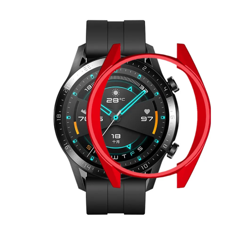 CARPRIE TPU Защитный чехол для huawei Watch GT2 46 мм протектор для часов чехол Замена Спорт Смарт Wacth Защитный чехол оболочка - Цвет: RD
