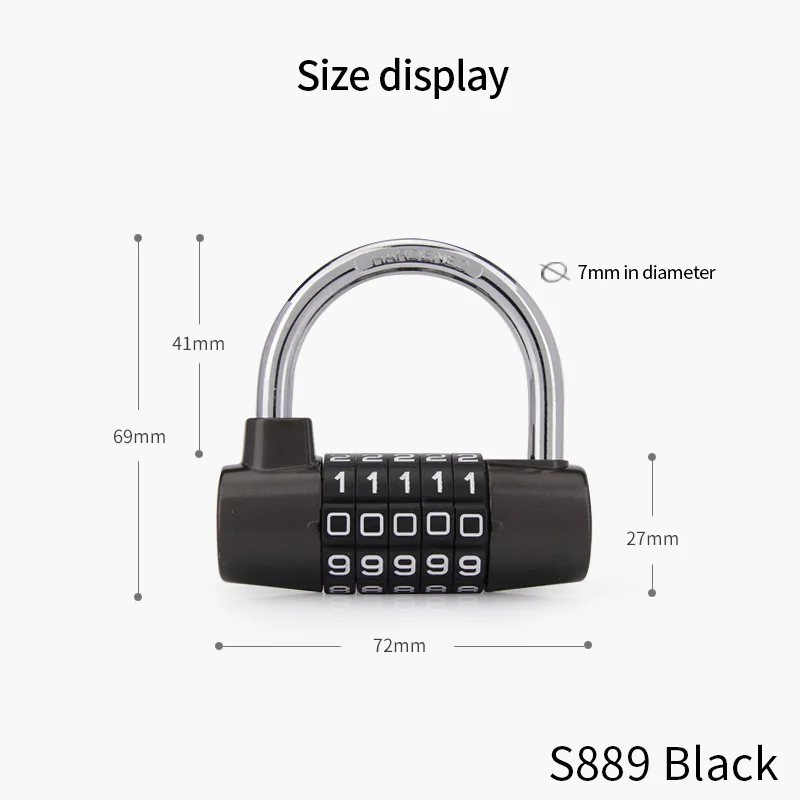 Gym locker child lock travel trolley suitcase drawer toolbox accessories password lock durable padlock color