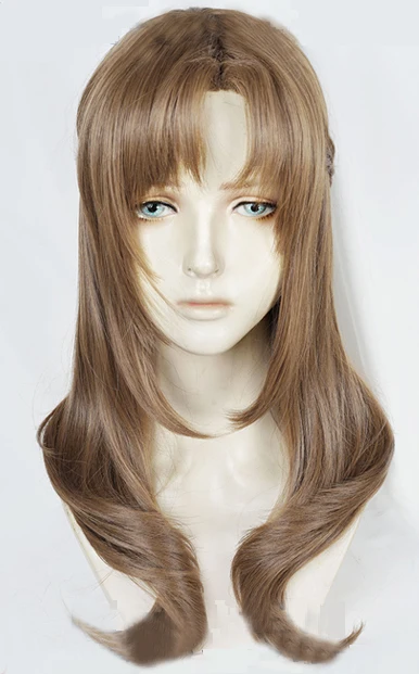

Japanese Anime Oosuki Mamako Cosplay Wigs High-temperature Fiber Synthetic Hair Flaxen Long Hair With free hair net
