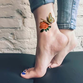 

New Women's 3D Butterfly Pattern Tattoo Sticker Temporary Tattoo Sticker Waterproof Body Decals Fake Tattoo