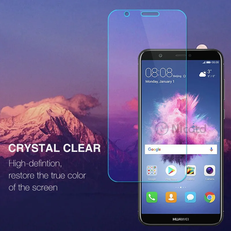 Nicotd 2.5D 9H Premium Tempered Glass For Huawei P Smart Screen Protector Toughened protective film For Huawei Enjoy 7S 5.6 inch (2)