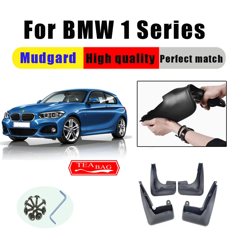 Garde-boue pour BMW série 1, E81, E87, 120i, accessoires de voiture, 4  pièces