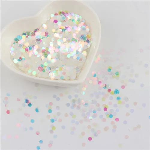3mm dot C22 Блестки для ногтей цветные прозрачные блестки Снежинка блестки ультратонкие Блестки для украшения ногтей - Цвет: 3mm dot C22