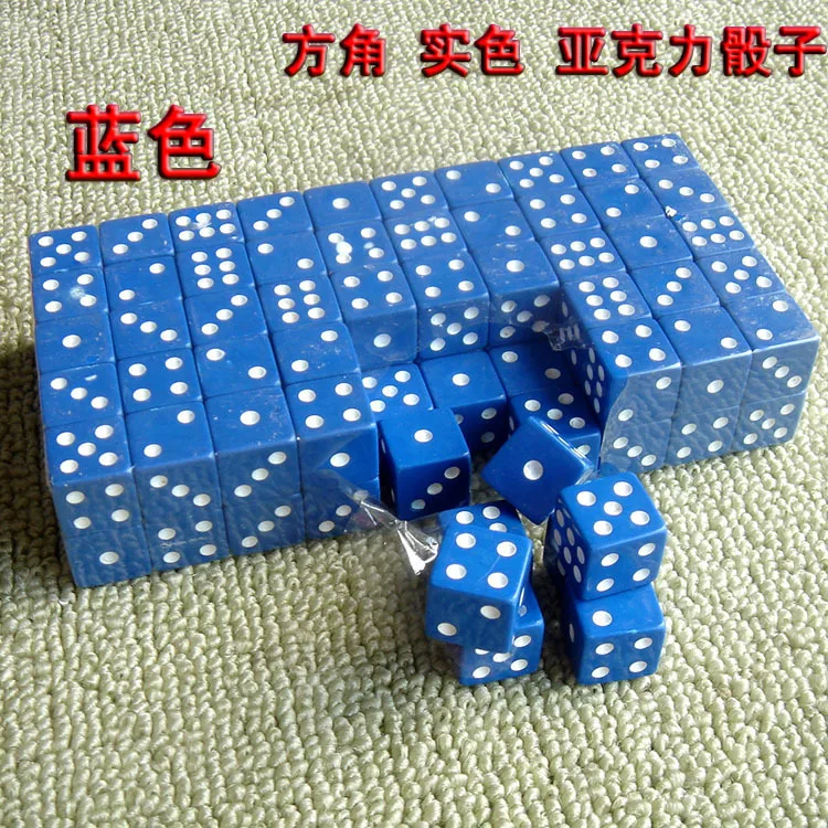 16 Solid Color Non-transparent Right Angle Dice Sieve Convention Points