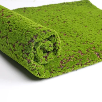 

Artificial Moss Fake Green Plants Grass For Shop Patio Wall Decoration DIY 1M*2M Red Coffee Bottom Moss