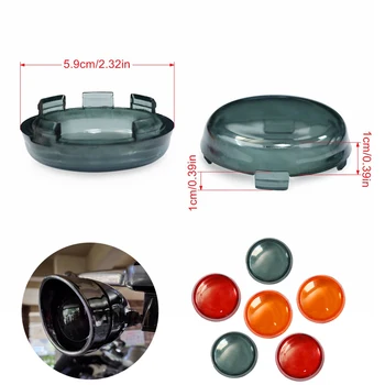 

For Harley Sportster XL 883 1200 Touring Road King Dyna Heritage Softail Motorcycle 2PCS Turn Signal Light Indicator Lens Cover