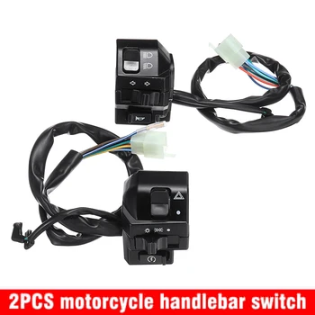

1pair 7/8" 22mm Motorcycle Switches Motorbike Horn Button Turn Signal Electric Fog Lamp Light Start Handlebar Controller Switch