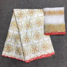 Базен riche getzner персик кружевная ткань Африканский бассейн riche ткань парча жаккардовая ткань вышитый тюль ткань 7 ярдов/комплект HFZ