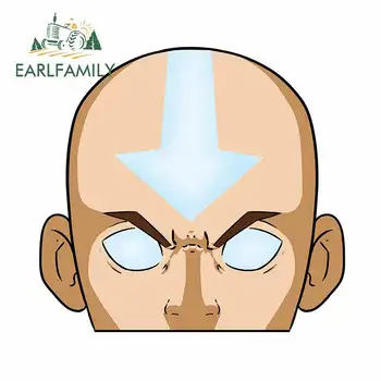 

EARLFAMILY 13cm x 12.2cm for Aang Avatar State Cartoon Car Stickers Personality Custom Printing Window Decal Camper Decoration
