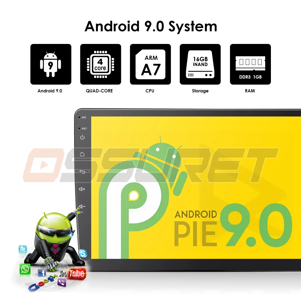 1G+ 16G Android 9,0 4G Автомагнитола для " Универсальный сменный автомобильный dvd-плеер gps navi 2 din автомобильный аксессуар