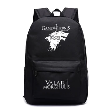 

Game of Thrones Stark Backpack Men Women Canvas Backpacks Teenagers Boys Girls School Bags travel backpack