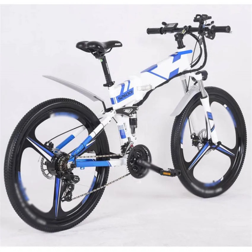 26-дюймовый электрический велосипед складной одноместное кресло в форме яйца Алюминий сплав рама 350W 48V10. 4Ah взрослых горный велосипед/велосипед Город/город Байк, способный преодолевать Броды литиевая батарея