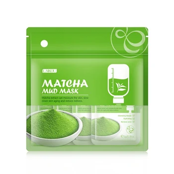 

Matcha Green Mud Masks Deep Cleansing Pores Blackhead Acne Removal Whitening Skin Care Clay Mask 5g×12 Patches
