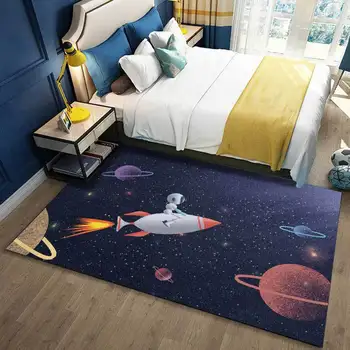 

Modern Cartoon Cute Robot Rocket Space Children's Room Kitchen Living Room Bedroom Bedside Carpet Floor Mats