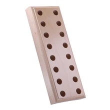 Support d'exposition de bureau, pinces, Base en pin avec huit rangées de trous, outils de réparation d'horloge, bricolage, rangement, Base en bois