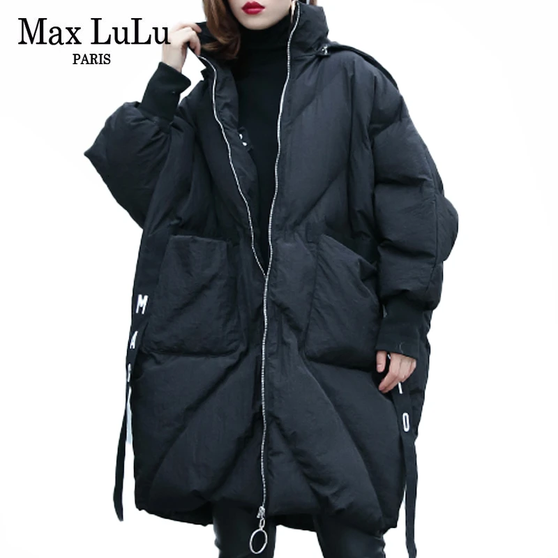 Best Price Max LuLu/Корейская мода, женские повседневные свободные длинные парки, Женская винтажная зимняя куртка, стеганые пальто с капюшоном, негабарит... Best Price Max LuLu/Корейская мода, женские повседневные свободные длинные парки, Женская винтажная зимняя куртка, стеганые пальто с капюшоном, негабарит...