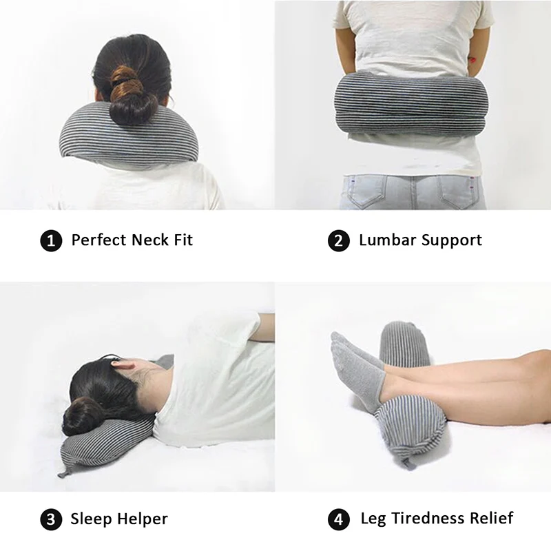 U Shaped Cervical Neck Pillow For Office Travel Airplane Comfortable Cotton Pillow Sleep Helper Headrest Cushion