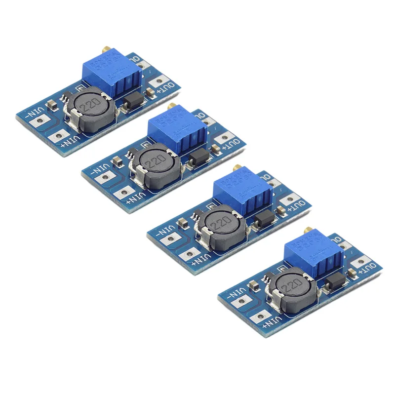 4 шт. MT3608 Adjustable Регулируемый Модуль увеличения Макс выход 28 в 2A пластина