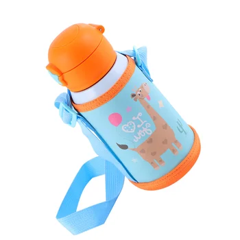 

1pc Portable Cup Children's Vacuum Flask With Straw Tube Sippy Cup