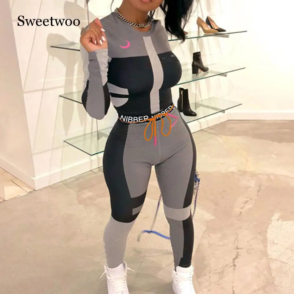 Женские спортивные костюмы SWEETWOO комплект из двух предметов Леггинсы с высокой