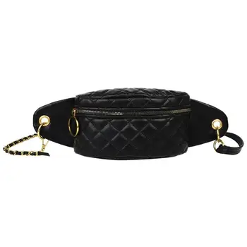 

Elegant Simple PU Leather Shoulder Waist Bag Fanny Pack Women Solid Color Crossbody Chest Bags Zipper Phone Pouch Bolsas Mujer