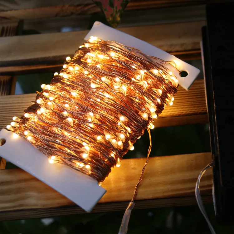 

Hot Sales Outdoor Solar Energy Copper Coil Light Chains Outdoor Decoration Courtyard Waterproof Solar-powered String Lights