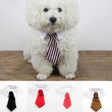 

Dog Necktie Grooming Striped Neck Tie Pet Cat Collar Harness Accessories Goods for Animals Bow Tie for Medium Dog Wedding Party