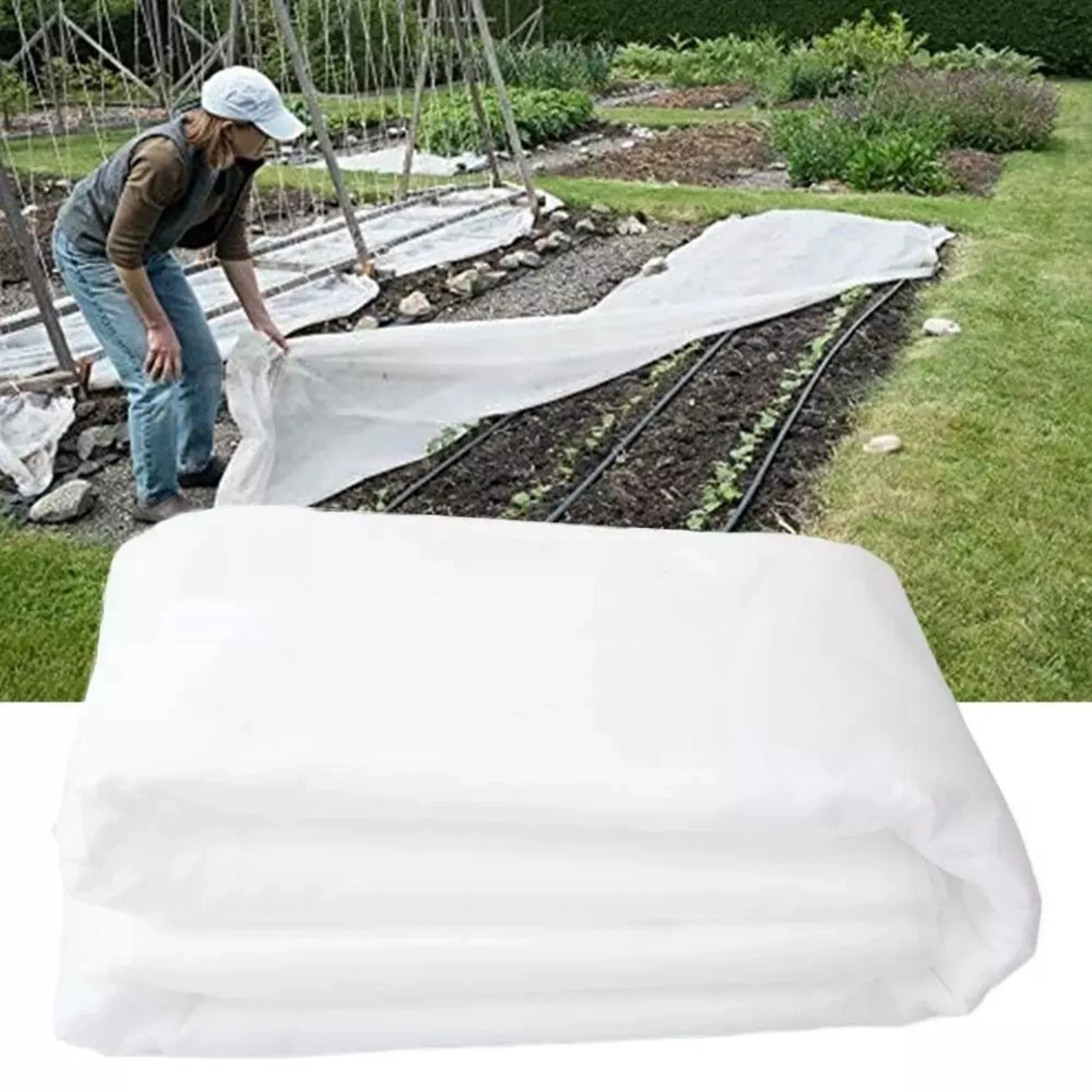 Winter Reusable Plant Cover Non-Woven Fabric Freeze Protection Frost Blanket Garden Trees Flowers Vegetables Warm Cover