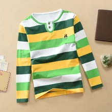 Spring And Autumn 1-15-Year-Old Small Medium Large Childrenswear Children Long Sleeve Polo Shirt BOY'S Pure Cotton Long-sle