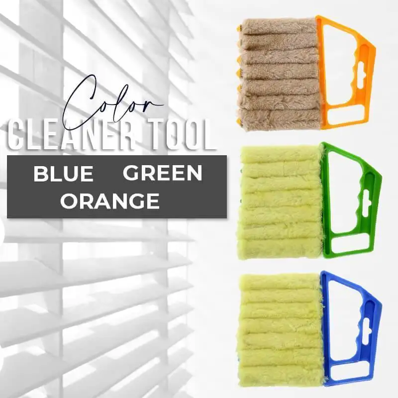 Useful Microfiber Window 7 Finger Dusting Cleaner Tool Brush Air Conditioner Cleaner Washable Venetian Blind Blade Cleanin