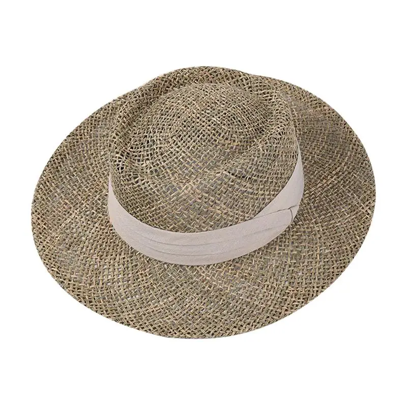 Topi Jerami Garam Anyaman Buatan Tangan 