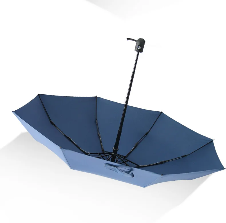 Rain cape Lightweight Portability Fully Automatic Umbrella Men's Women's Rain Or Shine Dual Purpose Umbrella Half off Fully Auto
