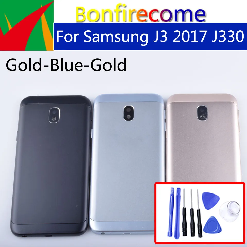 Для Samsung Galaxy J3 J330 J330F SM-J330F Корпус Крышка батарейного отсека задняя крышка чехол Задняя Дверь Корпус Корпуса