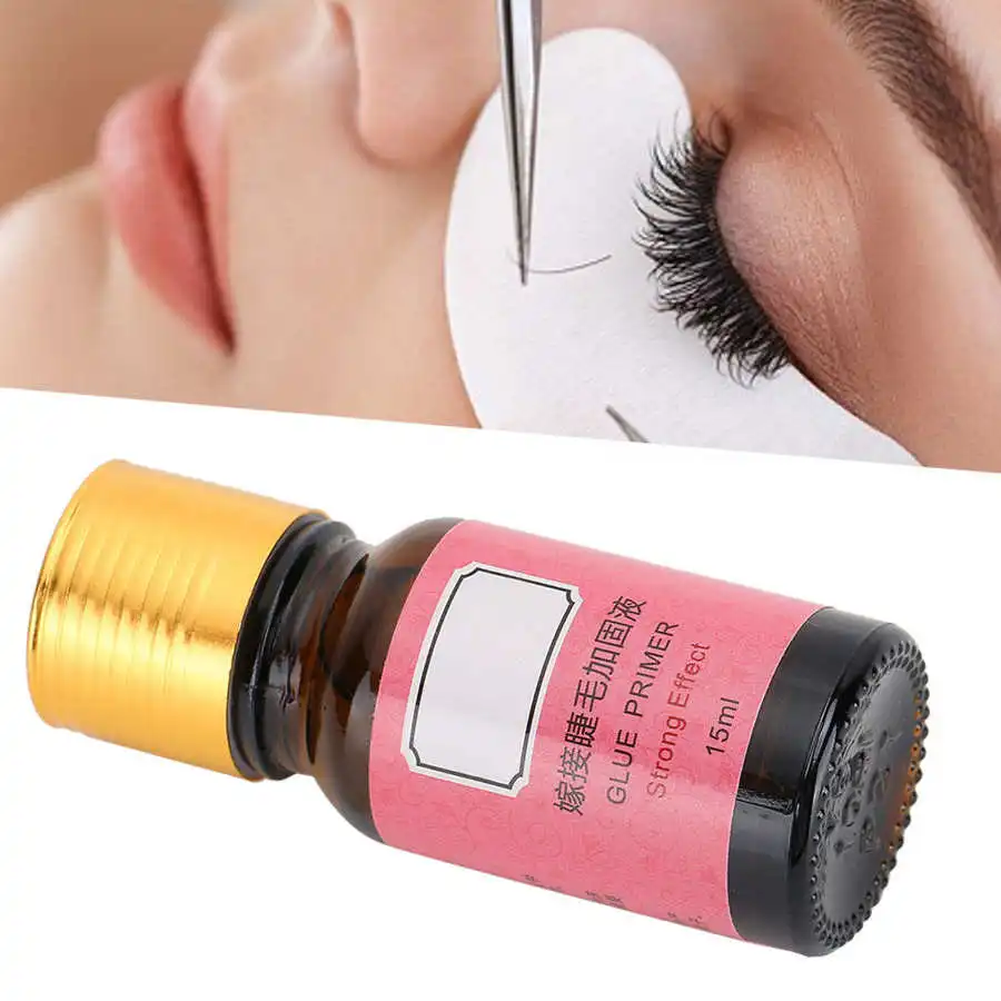 

Waterproof 15ml Eyelash Extension Glue Primer Long-Lasting Grafting Eyelash Enhancer Liquid Individual Eyelash Glue
