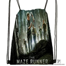 Пользовательский лабиринт Runner1 походная сумка на шнурке милый рюкзак для детей(черная спинка) 31x40 см#180531-04-19