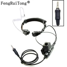 NATO Telescopic Throat Vibration Mic Headset Microphone U94 PTT Cable for Yaesu Vertex VX-7R VX6R FT-270 VX-127 VX-170 Radio