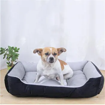 

Dog Bed Black Blue Hondenmand For Larger Dog Cat Warm Cushion Comfortable Sofa