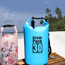 PVC Waterproof Bag 5L 10L 20L Outdoor swimming Bag Diving Compression Storage  Dry Bag For Man Women Kayaking backpack
